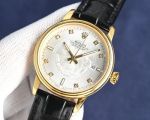 Rolex Datejust Pixiu Pattern 8215 Movement 40mm 316L Steel 48h White/YG Face Calfskin Band Watch
